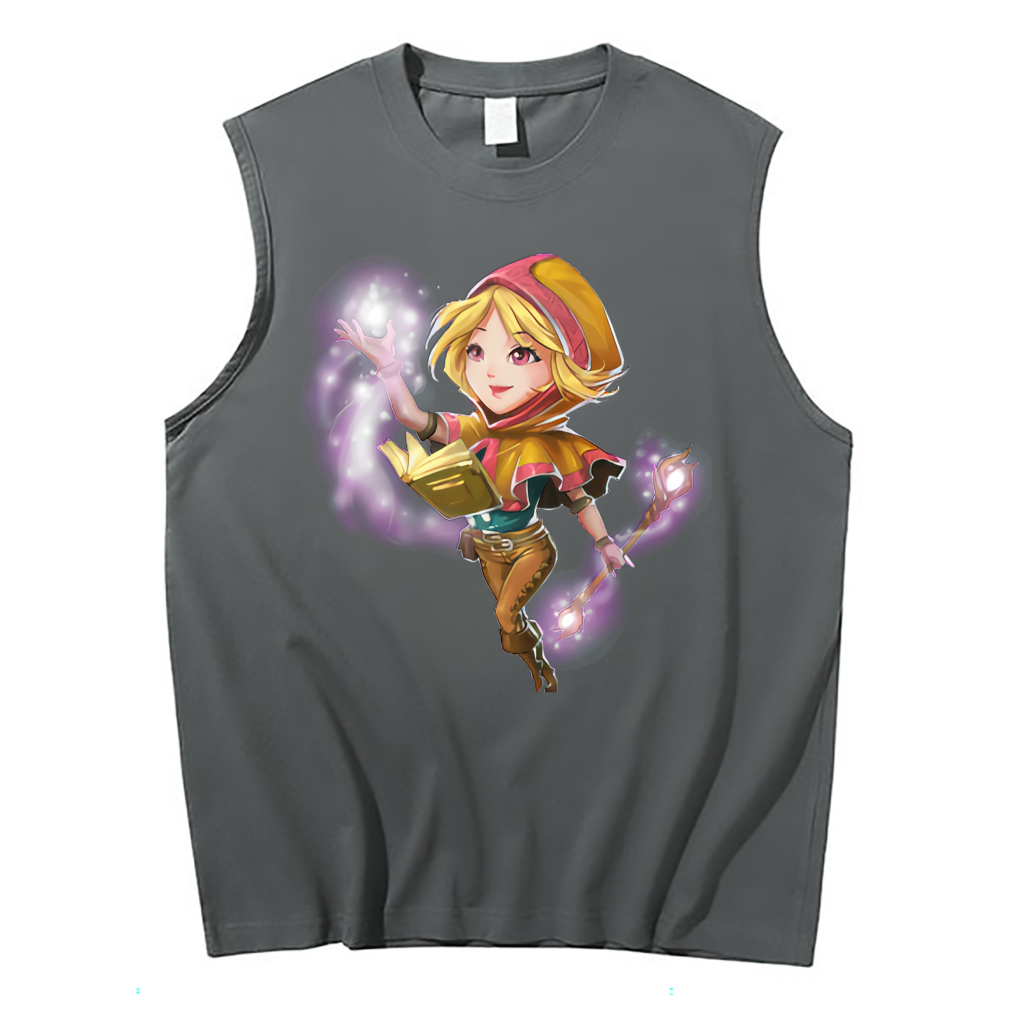 （画像用） リーグ・オブ・レジェンド League of Legends LOL コットン100％タンクトップ（フロントプリント）